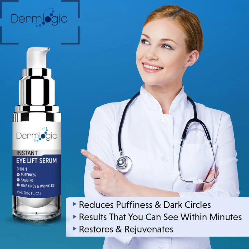 Under Eye Puffiness & Dark Circles Rapid Treatment- Instantly Reduces the Appearance of Puffy Eye Bags, Crow’s Feet, & Sagging Skin. Long Lasting Tightening & Firming Effect for Both Men & Women.
