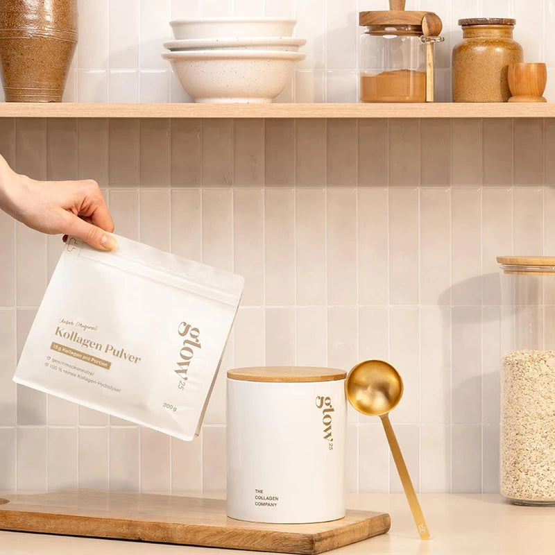 Glow25® Collagen Powder – Premium Collagen Hydrolysate with Type I & III Peptides – Neutral Flavor – 450 g