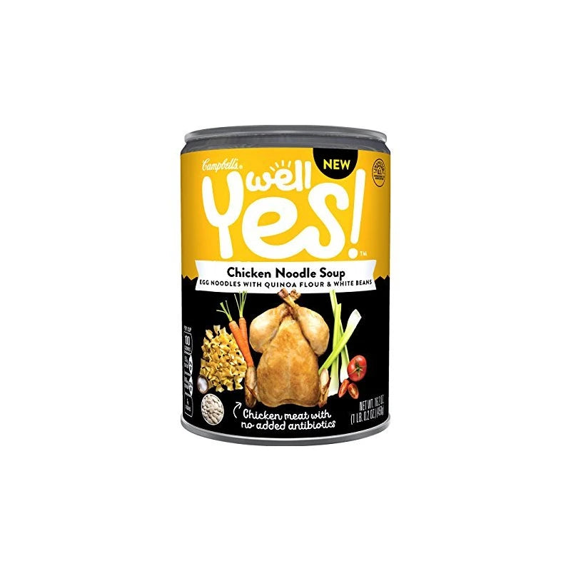 CAMPBELL'S Well Yes! Chicken Noodle Soup, 16.2 OZ (PACK OF 4)