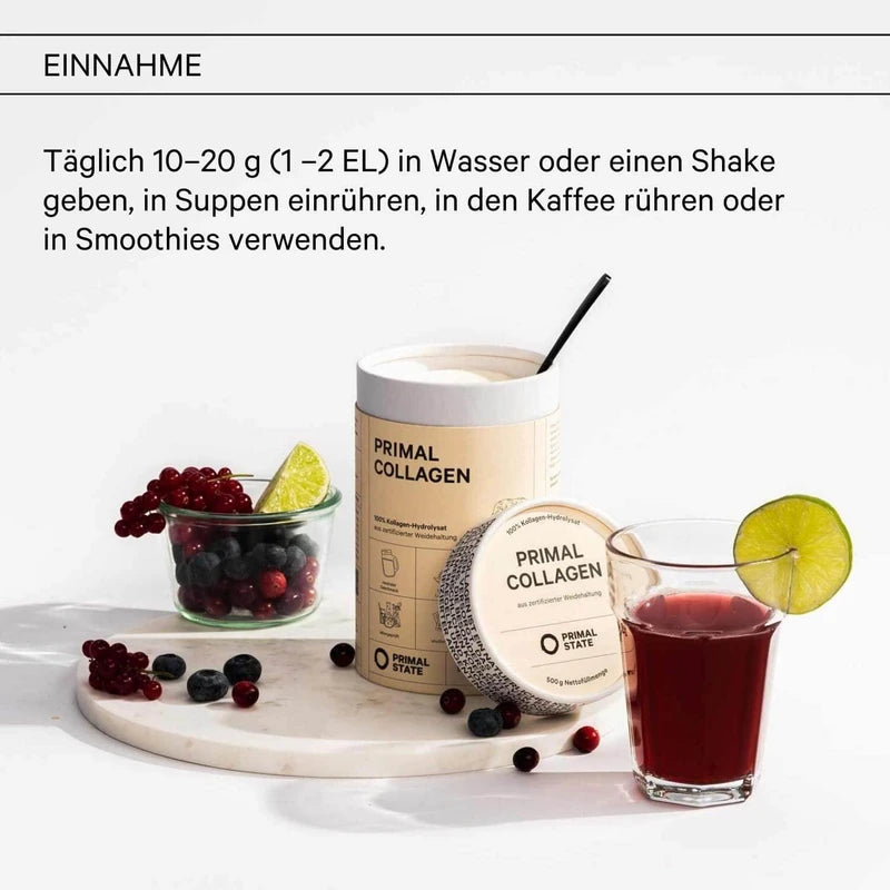 Collagen Hydrolysate Peptides (Natural Cocoa Flavour) Premium Protein Powder Primal Collagen Protein Powder from Willow Production Type I and Type II Lift Drink and Laboratory Tested Cocoa - 600 g