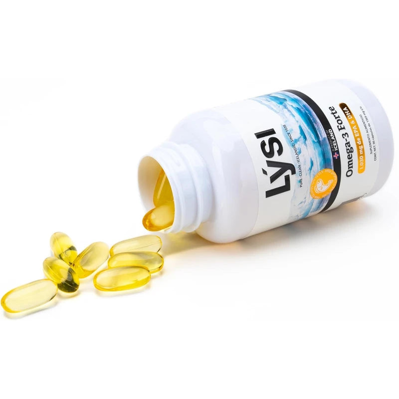Lysi Omega-3 Forte | 90 Cápsulas | 1030mg EPA + DHA | Aceite de Pescado Salvaje