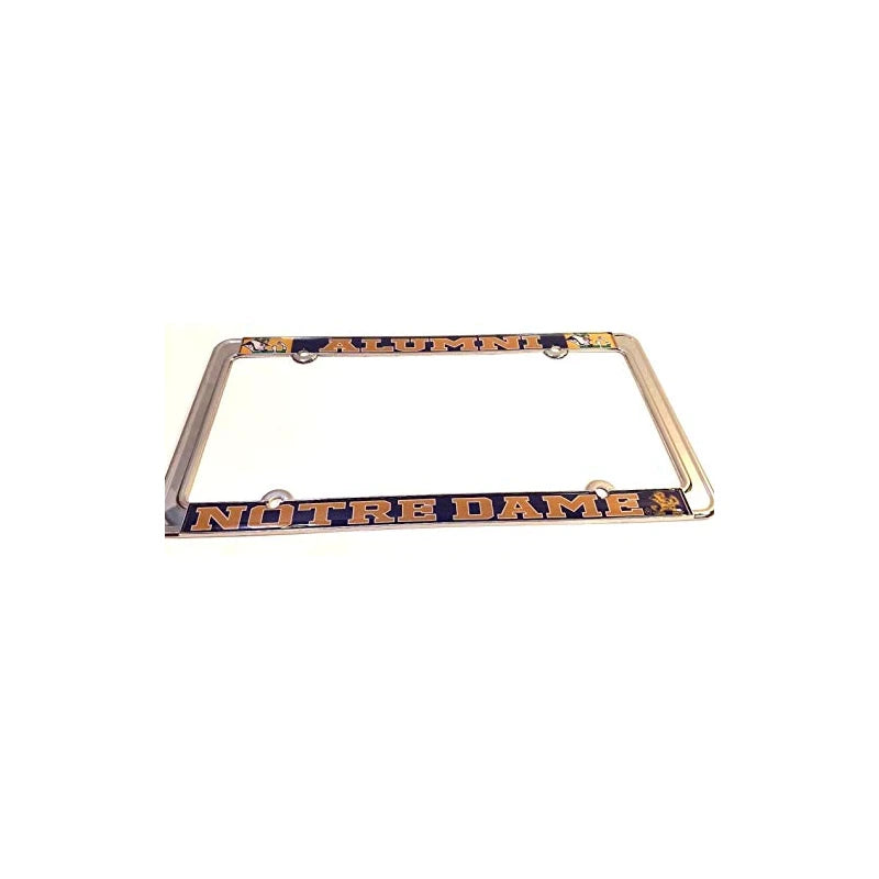 Notre Dame Alumni Chrome Thin License Plate Frame Silver