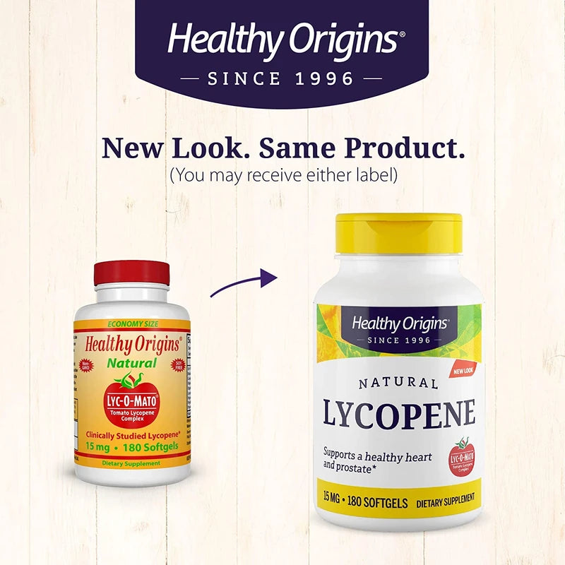 Healthy Origins LYC-O-Mato Lycopene (Non-GMO) 15 mg, 180 Softgels