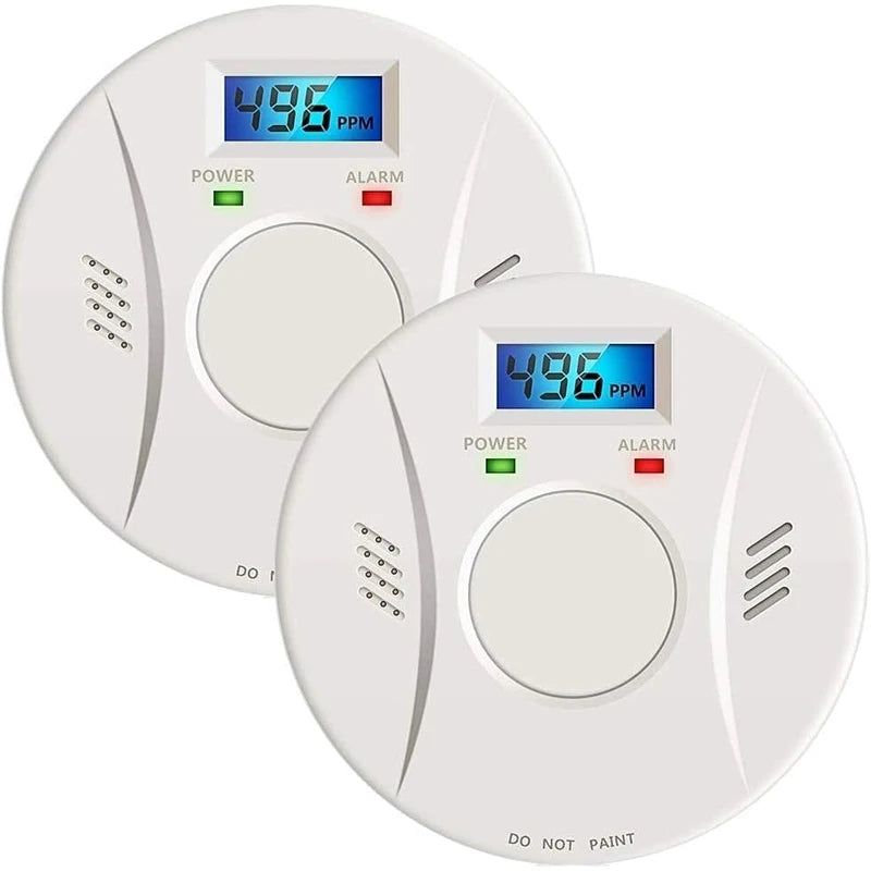 Smoke Detector and Carbon Monoxide Detector co2 Detector Battery Powered with Test/Reset Button 2 Pack