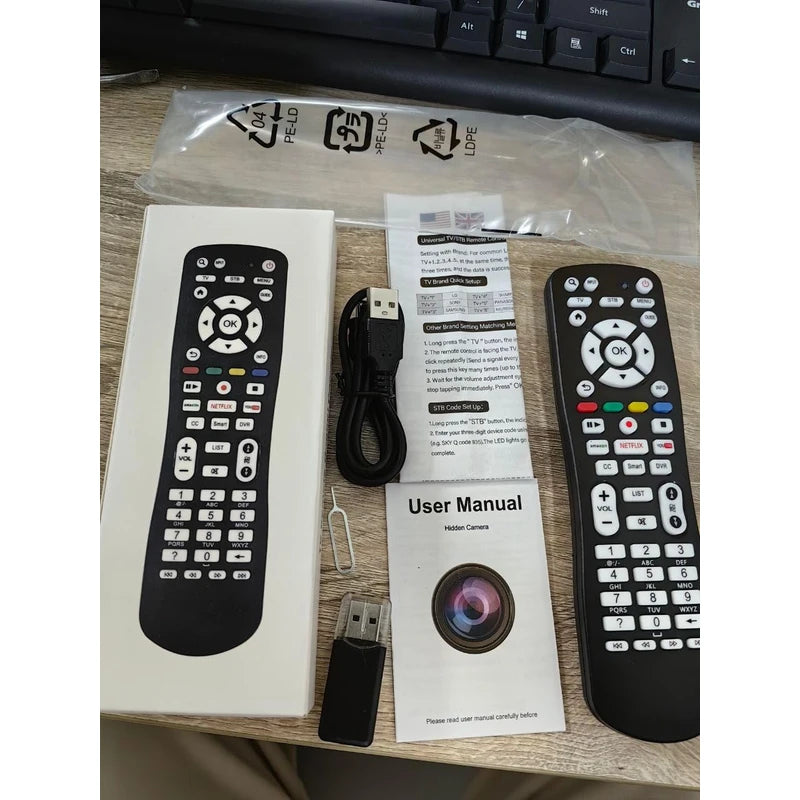 MINICATCHER 2 in 1 TV Remote Control Camera HD 1080P WiFi Camera,Mini Wireless Nanny Cam for Baby Monitors with Night Vison,Surveillance Camera for Indoor Home Security