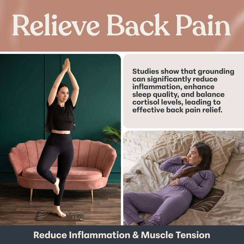 Grounding Mat for Sleeping Improvement, Back Pain Relief, Muscle Relaxation & Stress Relief, Grounding Mat for Bed, Grounding Mat for Desk, Earth Grounding Mats, Grounding Pad for Bed, (24'' X 16'')