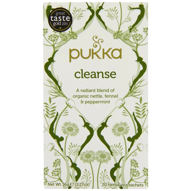 (Pack Of 3) - Organic Cleanse - Nettle/Peppermint/Aloe Vera Herbal Tea | PUKKA HERBAL AYURVEDA