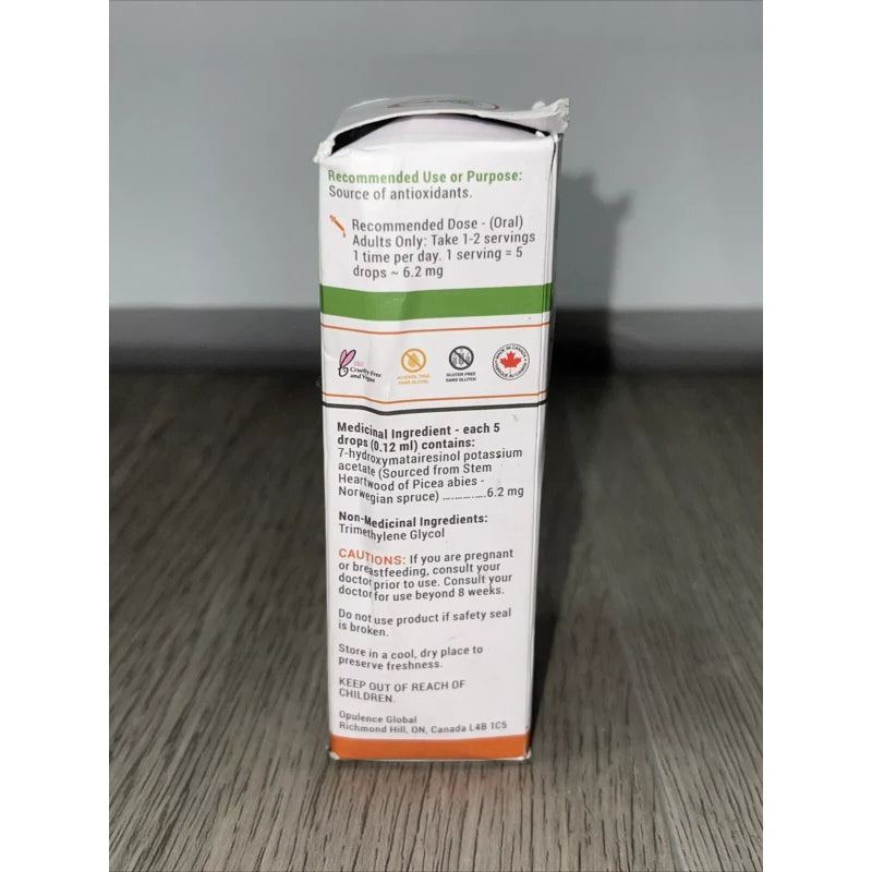 Fountain Of Life Antioxidant Spruce Extract 1 Fl Oz Sealed Damaged Box