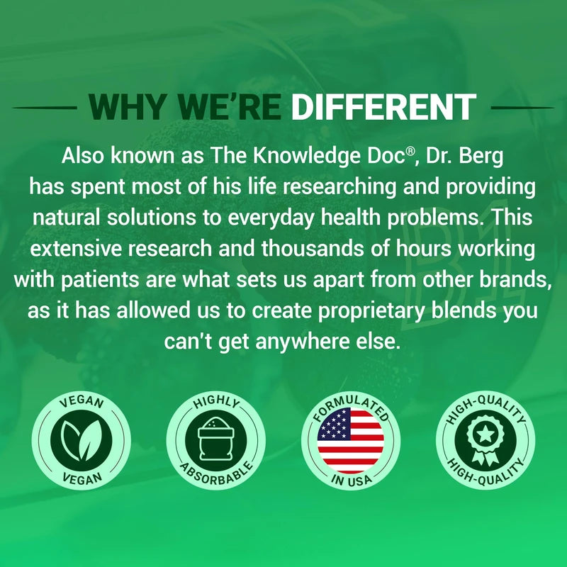 Dr. Berg Nutritionals Dr. Berg Natural Vitamin B1 B6 B12 Complex - Allithiamine Vitamin B1 Supplement with 8 Essential Vitamin B Complex for Men & Women Including Thiamin, Niacin, Folate, Magnesium & More - 60 Capsules