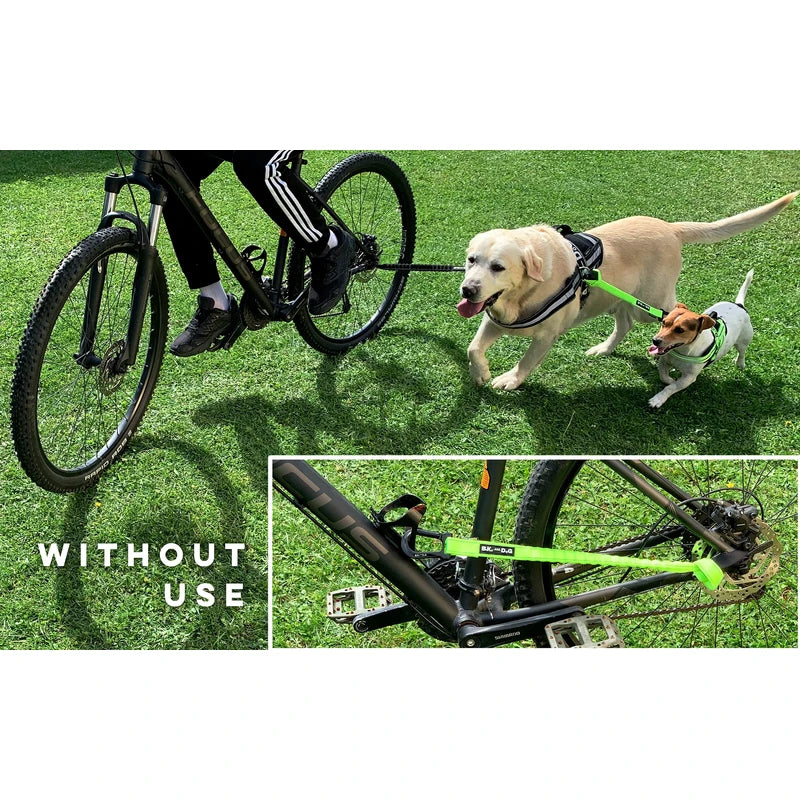 Dog Bike Leash, Hands Free Dog Leashes. Dog Bicycle Lead for Small, Medium and Large Dogs, Designed to Lead one or More Dogs with Maximum Safety, Easy Assembly Without Tools. Patented Product.