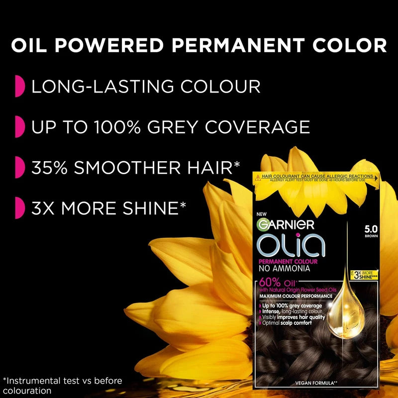 Garnier Olia Gold 9.30, No Ammonia Permanent Hair Dye, Caramel Gold, 6 Count (Pack of 1)
