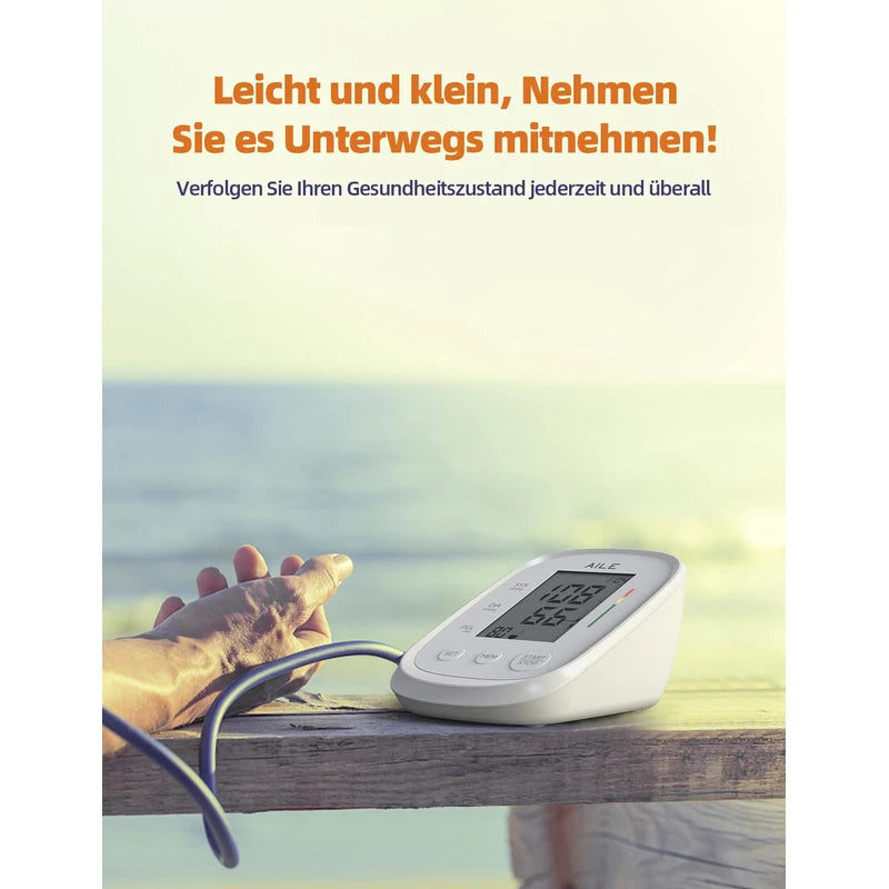 AILE Blood Pressure Monitor, Upper Arm Blood Pressure Monitor for Home Use, Blood Pressure Monitor, Fully Automatic Large Cuff (22-42 cm)