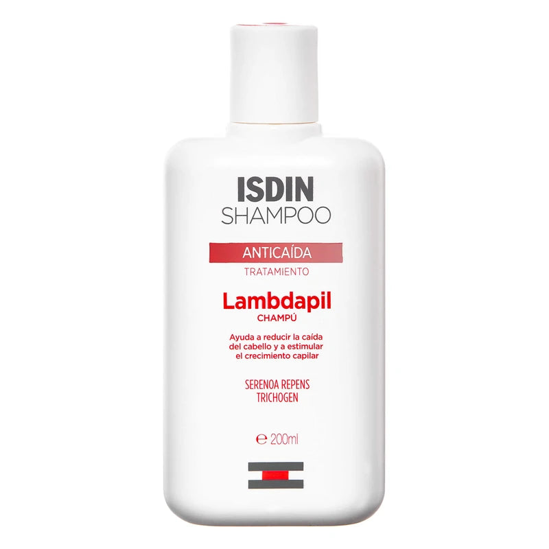 ISDIN Lambdapil Shampoo gegen Haarausfall (200ml) | Hilft, übermäßigen Haarausfall zu reduzieren und das Follikelwachstum zu stimulieren