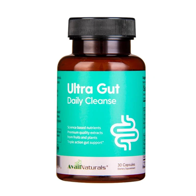 Ultra Gut Capsules | Senior Colon Cleanse | Senna & Psyllium Husk Capsules | AvaiNaturals Ultra Gut | Edible, Dietary Fiber for Digestive Health - Specification: 1PC