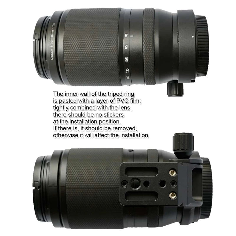 Lens Collar Tripod Mount Ring Compatible with Nikon Nikkor Z 70-180mm F2.8, Z 24-200mm f/4-6.3 VR, Z DX 50-250mm f/4.5-6.3 VR (Z-Mount), Support Bracket Holder is Arca-Swiss Fit Quick Release Plate