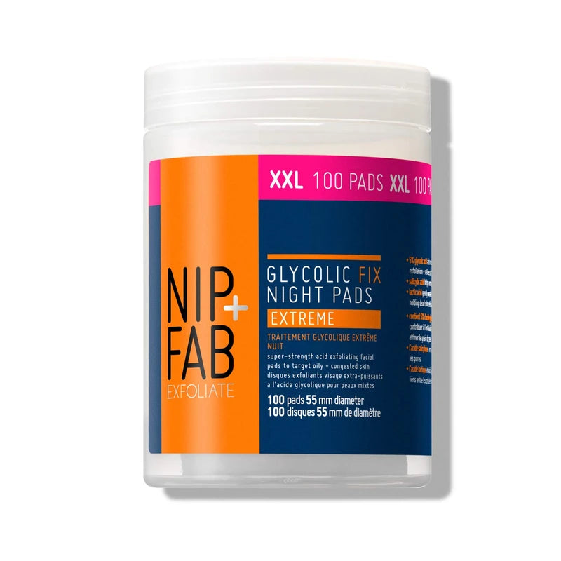 Nip + Fab Glycolic Fix Night Pads Extreme, Supersize, 4.56 Fl Oz, 100 Count