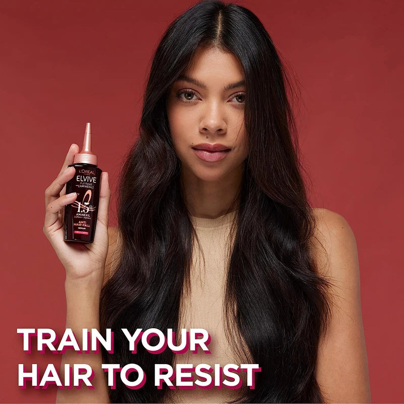 L'OREAL Paris Elvive Full Resist Anti Hair-Fall Serum With Aminexil, Hair Strength Treatment, For Men & Women with Hair Breakage, Scalp Serum, 102ml