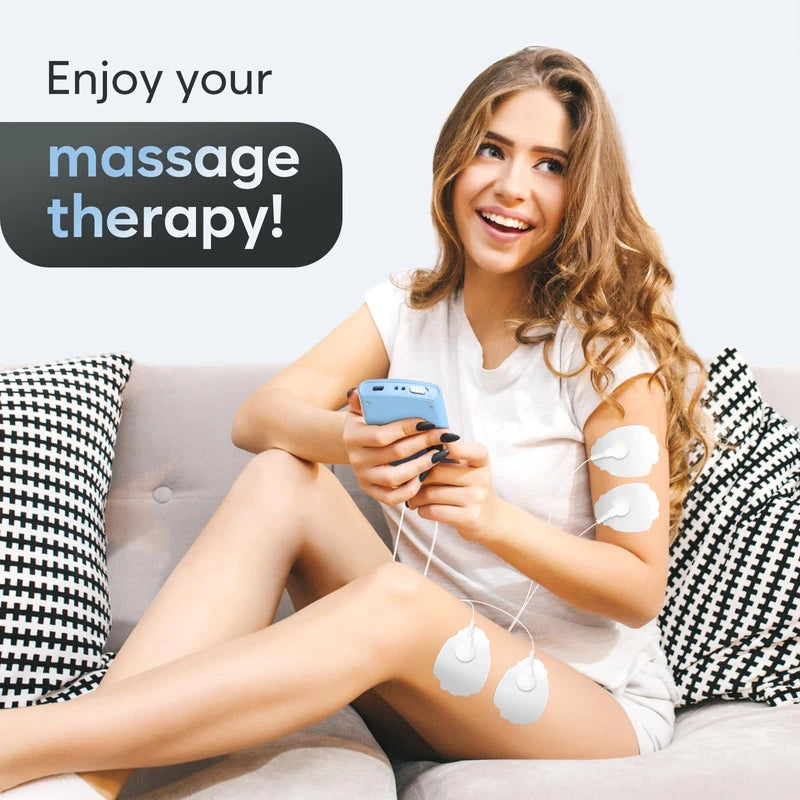 Easy@Home Tens Machine EMS: TENS Machine for Pain Relief Muscle Stimulator for Back Pain EMS | EMS Foot Massager | Back Massage Machine for Pain | Dual Channel 24 Modes 12 Pads Replacements