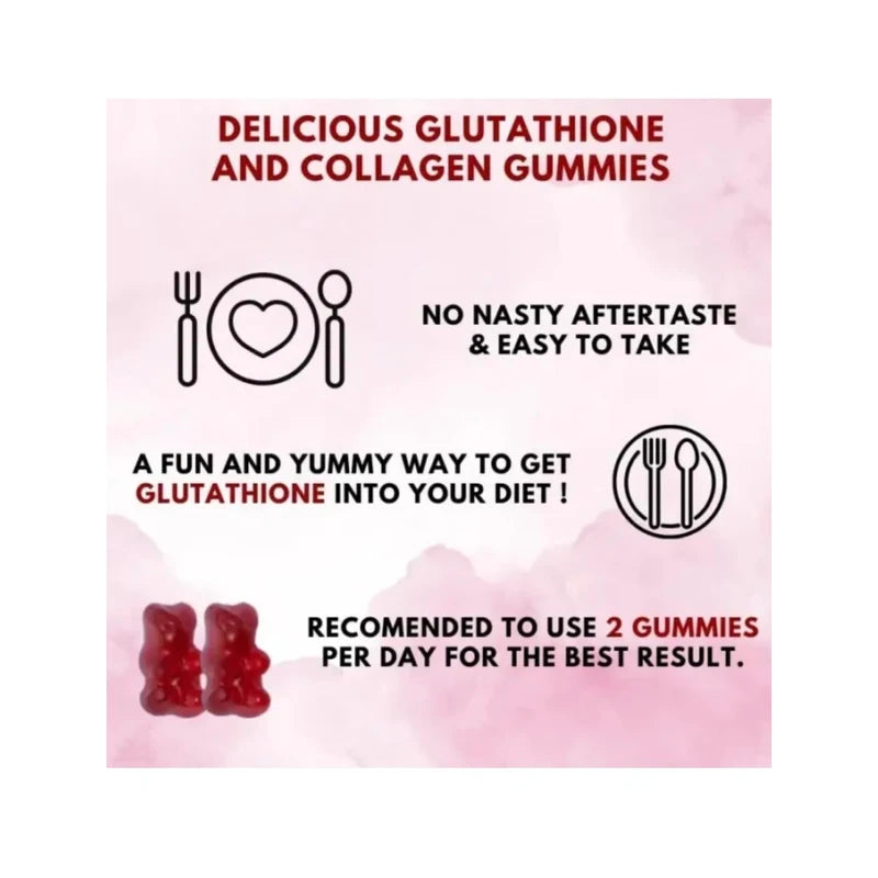 Nature Glow Glutathione Collagen Glow Cranberry 60 Organic Gummies