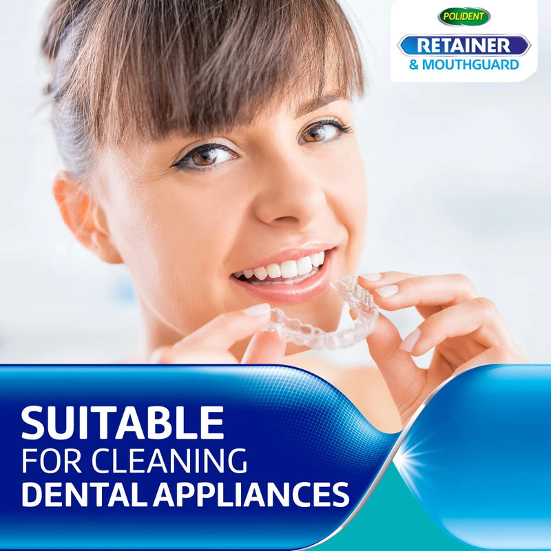 Polident Retainer & Mouthguard Daily Cleanser, Removes Stains and Discoloration for Denture, 36 Tablets