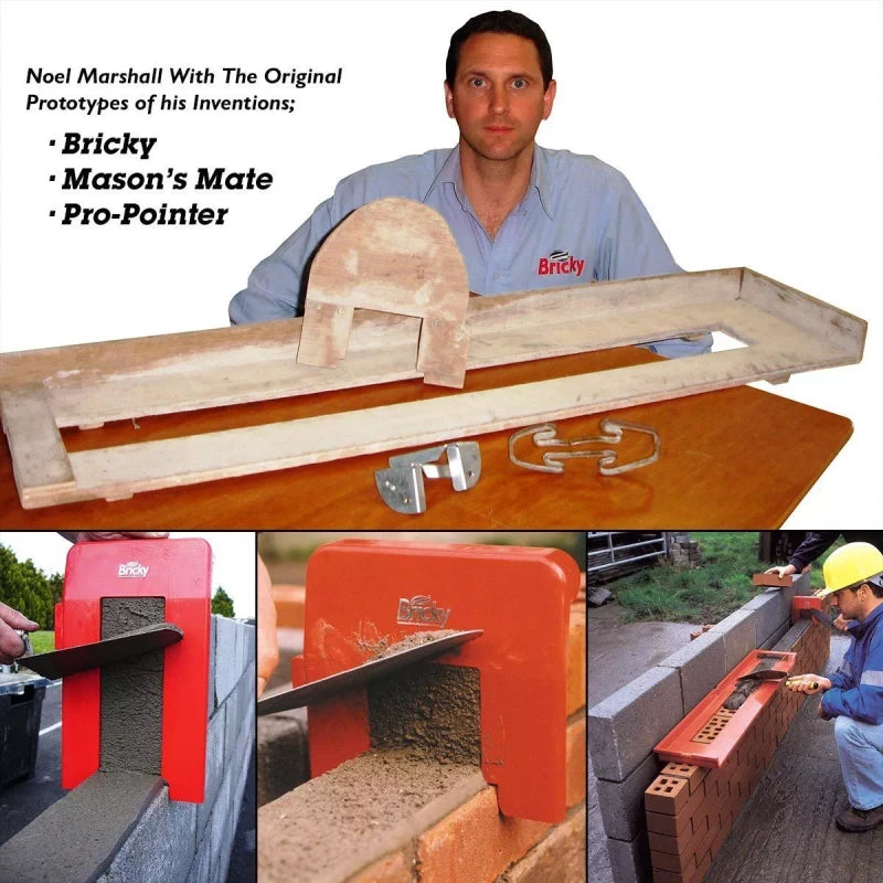 Bricky - Wall Building / Bricklaying Tool + trowel (Adjustable Model)