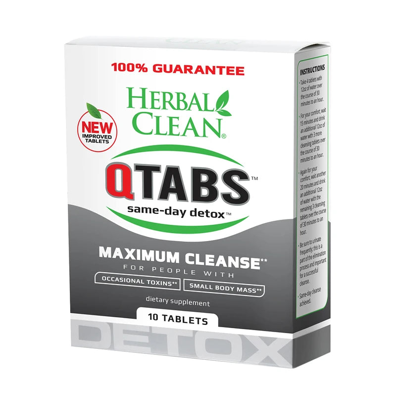 Herbal Clean Herbal Clean - QTabs Same-Day Detox, Portable and Discreet, 10 Tablets