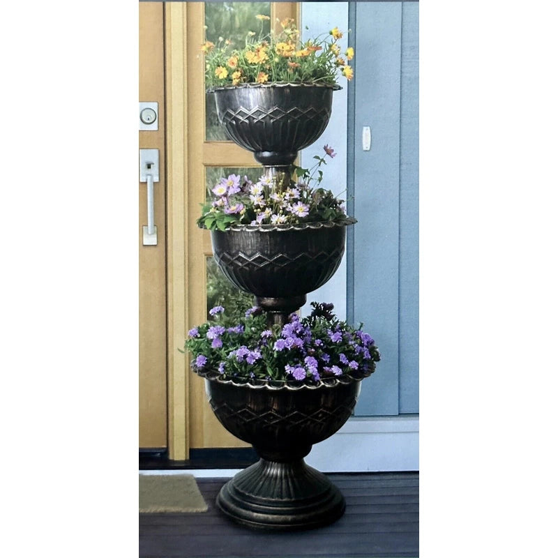 Belavi 3-Tier Stackable Urn Bowl Planter