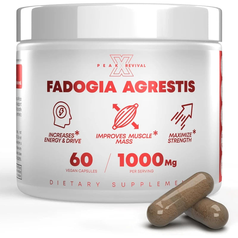 Fadogia Agrestis 1000mg Per Serving Supplement - Potent Extract to Increase Energy, Athletic Performance & Muscle Mass - Supplements, Made in The USA (60 Capsules)