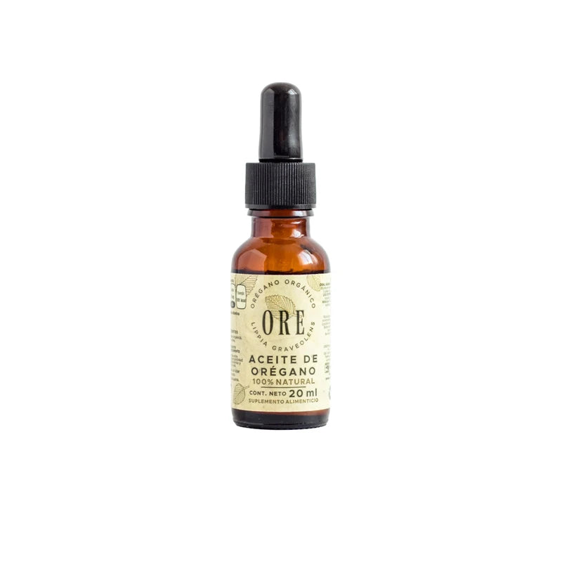 Ore Aceite de Orégano Natural, 20 ml, Pack de 2 Frascos con Gotero