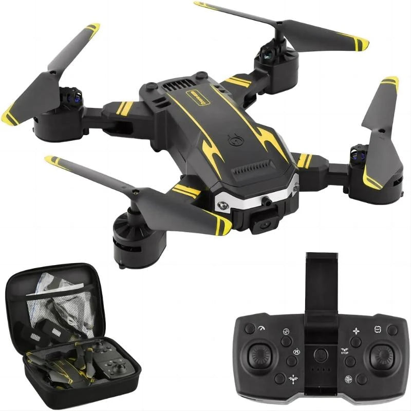S6 Drone, Professional Entry-level Quadcopter, Equipped With Dual Cameras, 540° Intelligent Obstacle Avoidance, Intelligent Hovering, Beginner Gift, Christmas Halloween Thanksgiving Gift - Color: Yellow
