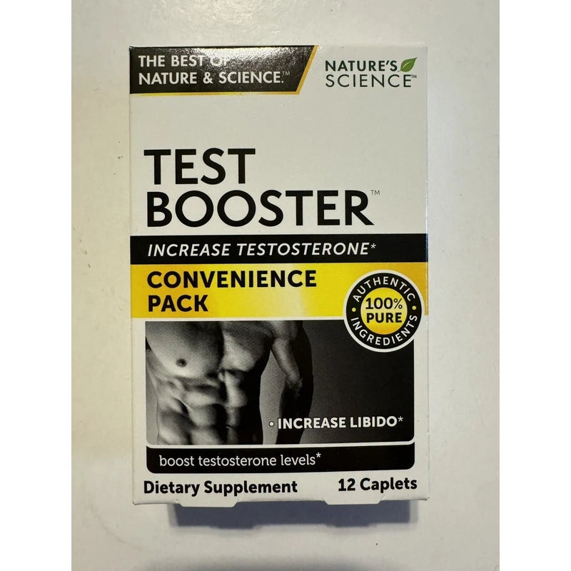 Nature's Science (Lot Of 2) Natures Science Test Booster, 12 Caplets Each, 24 Total Exp/05-2025