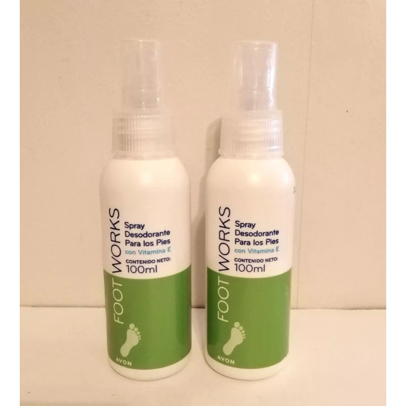 Avon 2 PACK Avon Foot Works Deodorising Foot And Shoe Spray With Vitamin E 6.7oz