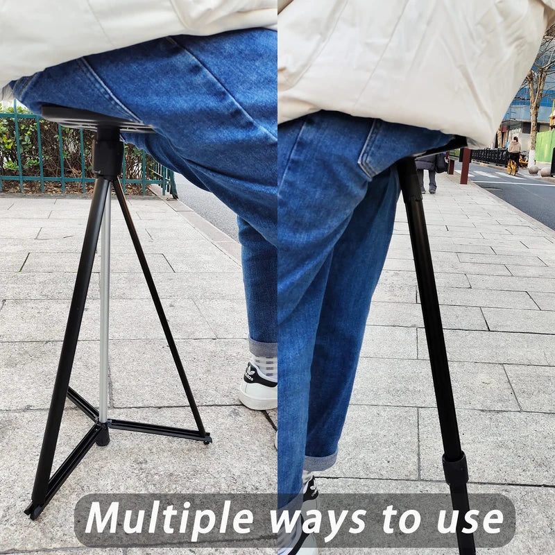Cane with Seat 2-in-1 Portable Walking Stick with Seat for Men & Women Folding Lightweight Sturdy Tripod Cane Foldable Stool Mobility Aid Crutch Chair with Travel Bag for Elderly, Seniors & Handicap