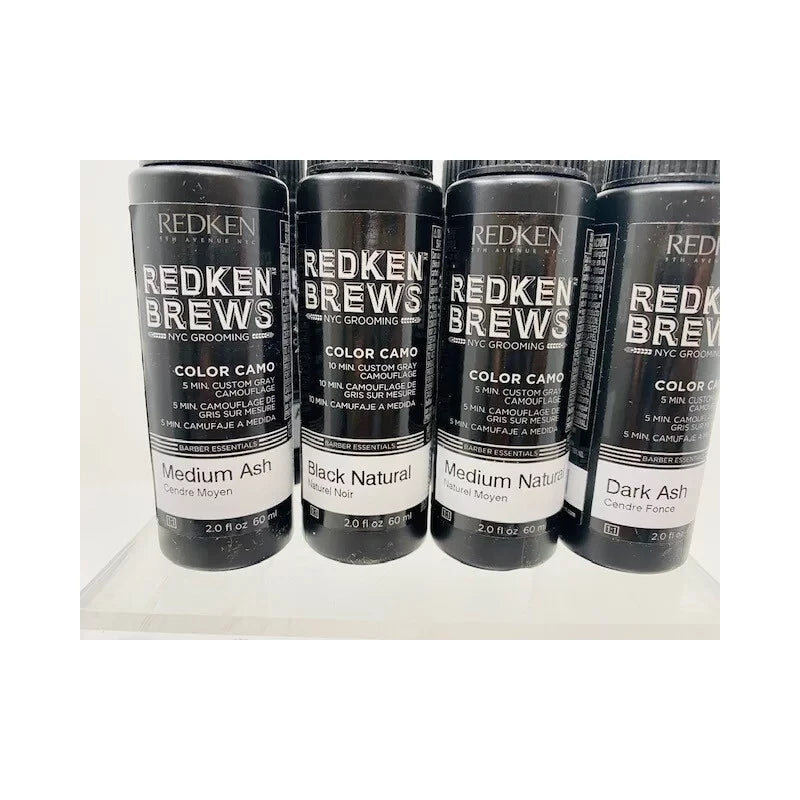 REDKEN BREWS FOR MEN 5 Minute Color Camo For Grey Hair: (CHOOSE) FastShipping - Medium Ash