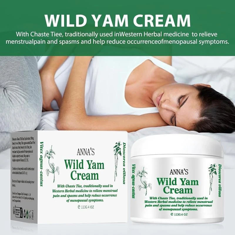 ANNA’S Wild Yam Cream - Organic Relief for Hot Flashes, Night Sweats & Hormonal Balance - Feel Your Best! Body Care Comfort - Volume: 100g*2pcs