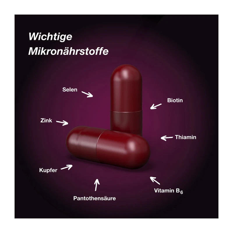 Orthomol Hair Intense - Mikronährstoffe für schönes Haar - mit Biotin, Kupfer und Zink - Kapseln, 60 pcs. Daily portions