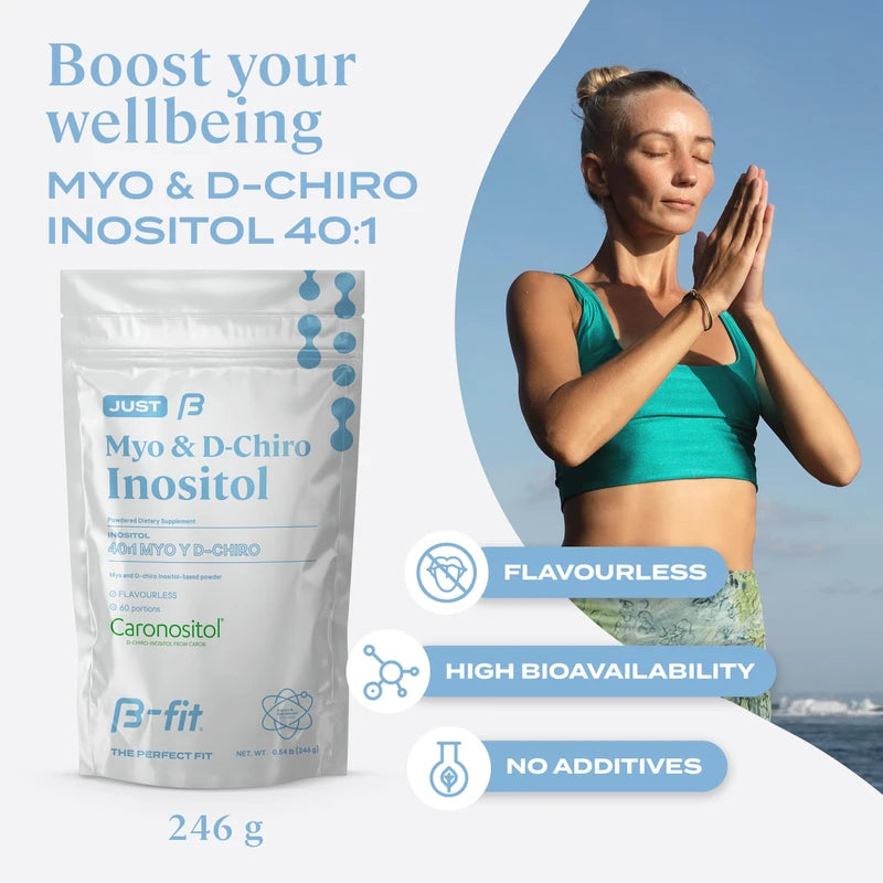 B-FIT B B-FIT B Just Inositol - Myo-inositol & D-Chiro Inositol Supplement 40:1 Formula - 2 Month Supply 60 Servings - No Additives - Inositol Powder