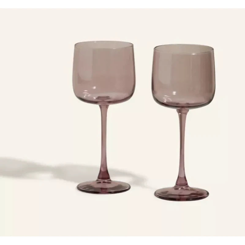 Our Place Tinted Wine Glasses Solid Set Of 2 - 12 fl oz $50 Retail Sold Out NIB