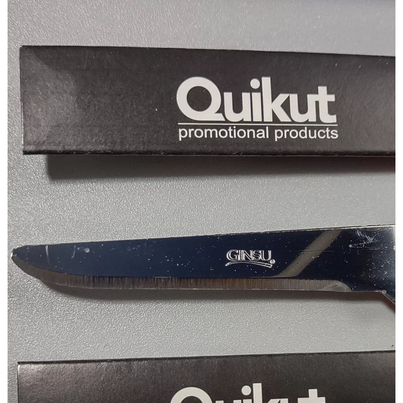 Ginsu Three New Quikut Ginsu Paring Knives ~ 2.5" Blade ~Tangerine Orange Color