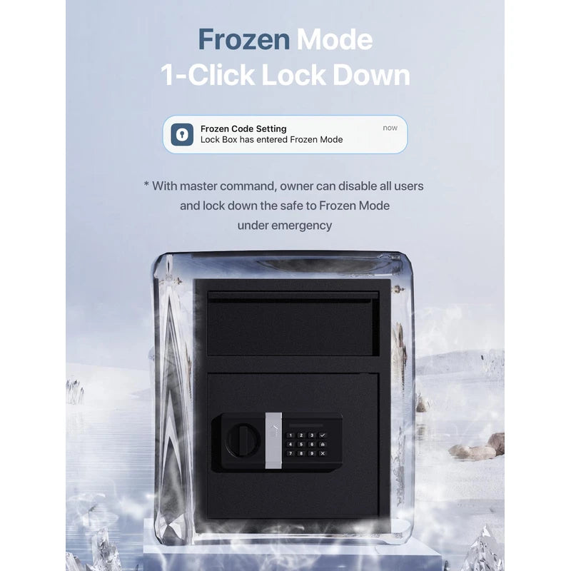 FORFEND Smart Home Safe | WiFi Safe Box App Lock/Alarm | Voice Command, Kidnap Alarm, Tamper Detect, Frozen Mode, Sub Account| Digital Safe Anti Theft