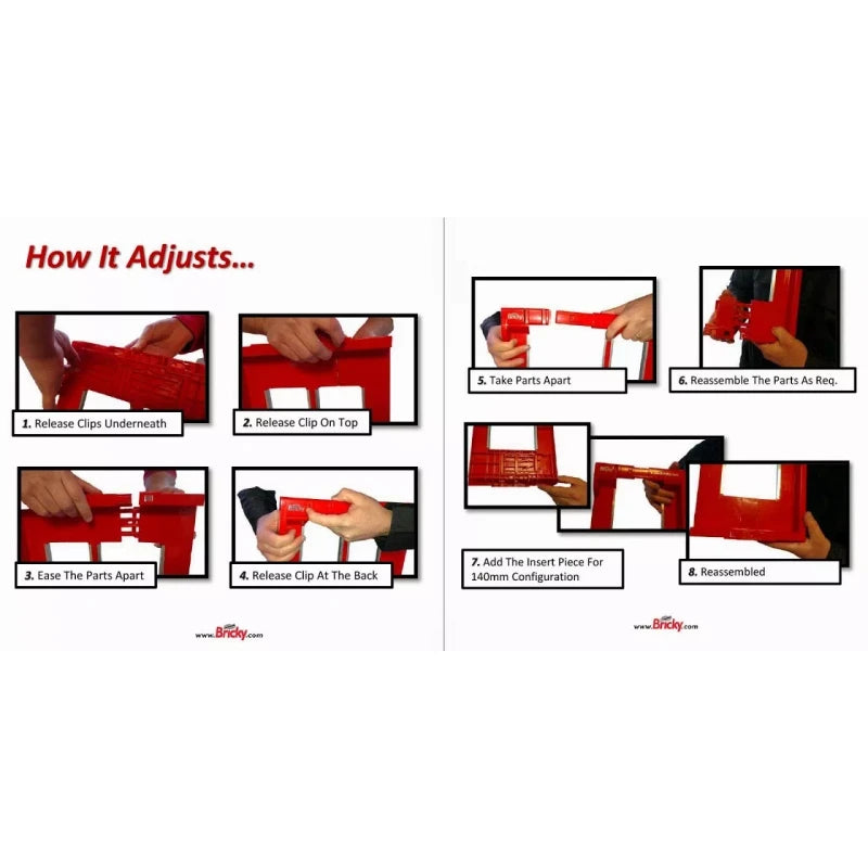 Bricky - Wall Building / Bricklaying Tool + trowel (Adjustable Model)