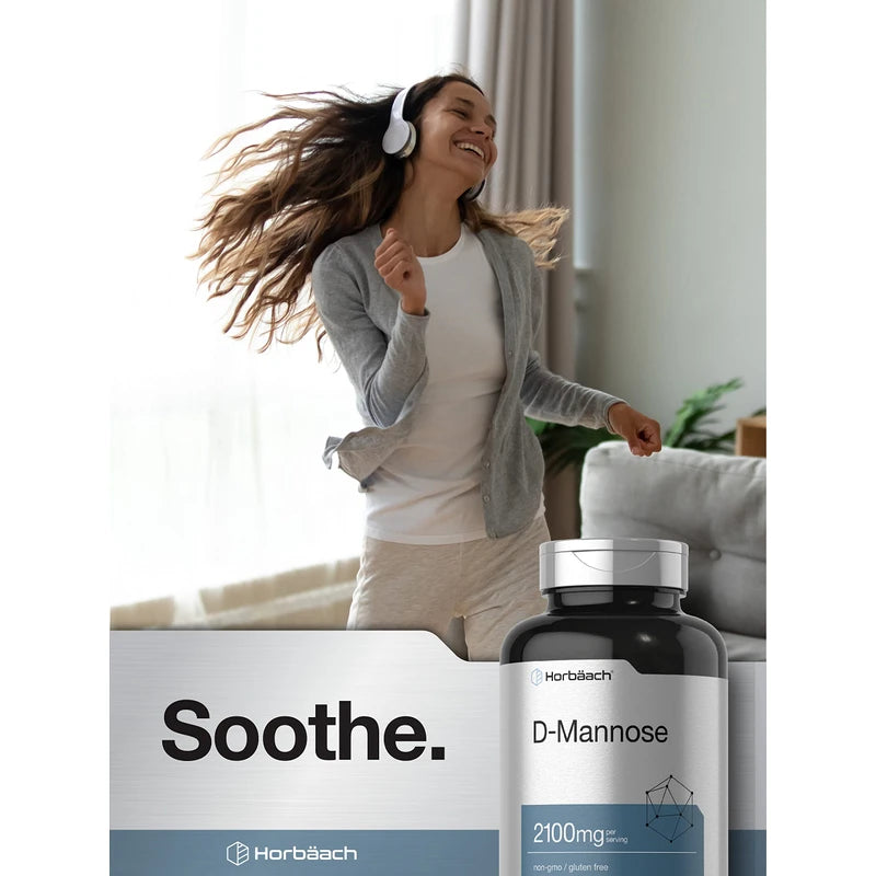 Horb?ach Horb?ach D-Mannose | 2100mg | 120 Capsules | Highest Potency | Non-GMO & Gluten Free Supplement