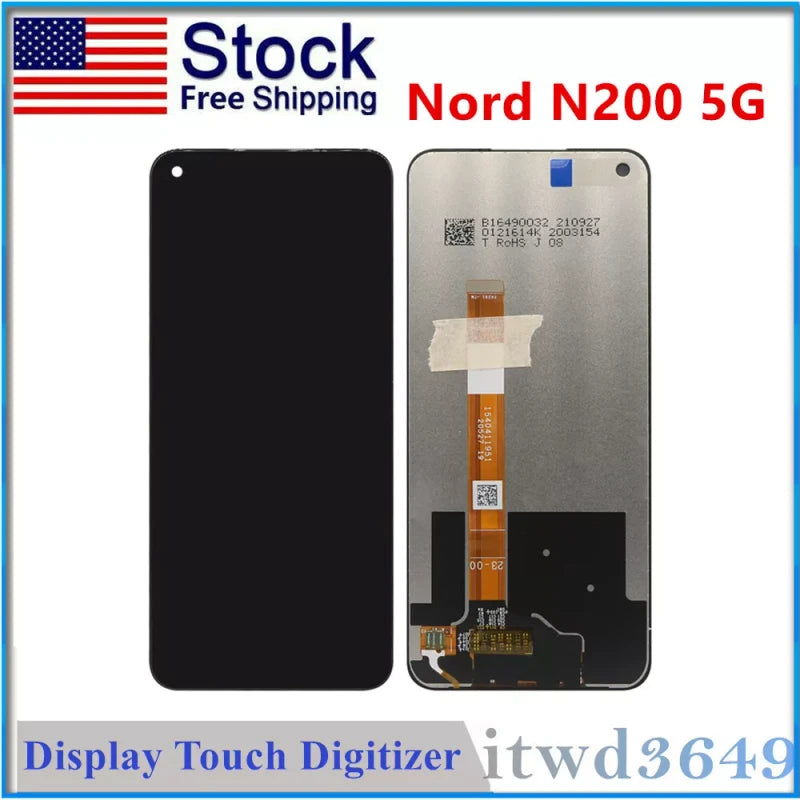 For OnePlus Nord N200 5G LCD Display Touch Screen Digitizer Assemby DE2118 Black