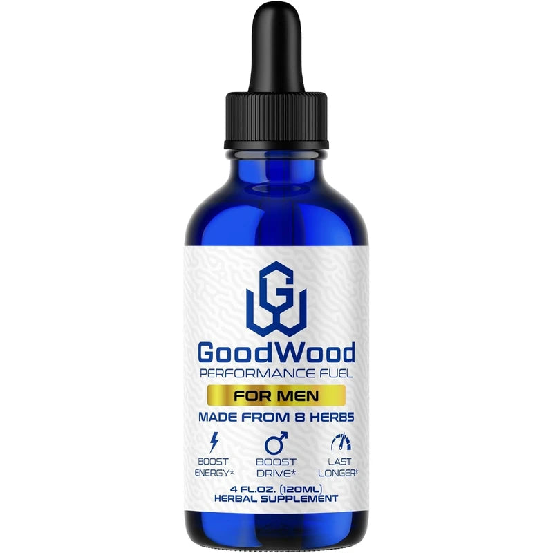 GoodWood - Male Liquid Drops - Increases Stamina and Size - Improves Energy, Drive, and Power - for Men Ages 30, 40, 50, 60+ - Made with 8 Herbs and Organic - One Pack