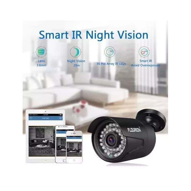 Floureon Security Camera NTSC System 4 AHD Cameras, 1080P, 8CH DVR