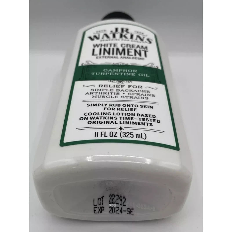 J.R. Watkins White Cream Liniment - 11 Oz Bottle- 2 Pack