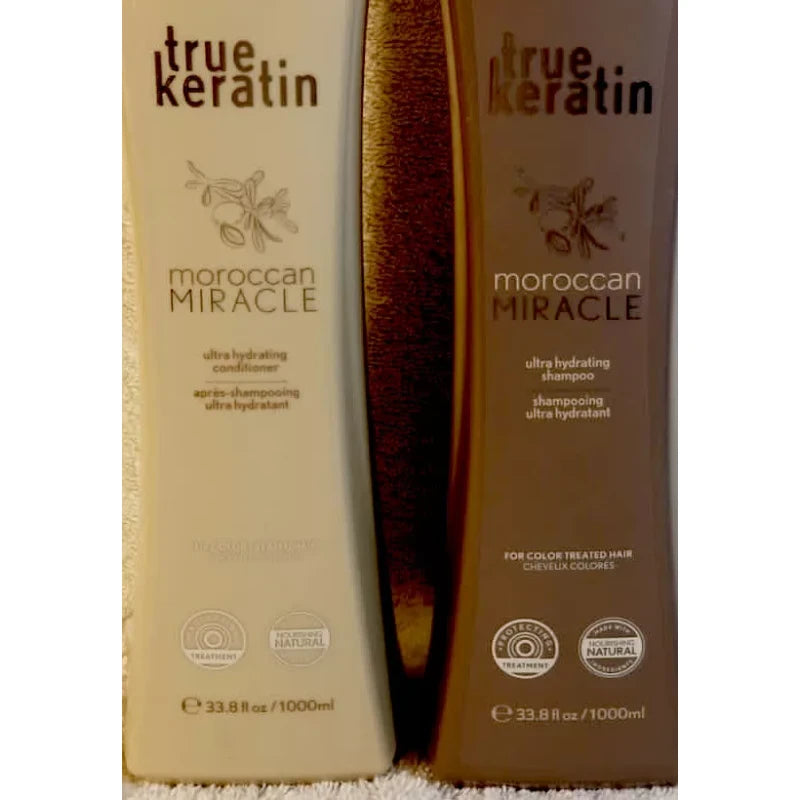 True Keratin moroccan MIRACLE Shampoo & Conditioner 33.8 Oz/1000 ml SET