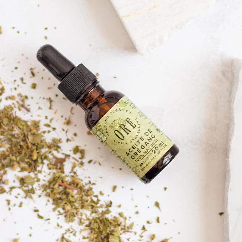 Ore Aceite de Orégano Natural, 20 ml, Pack de 2 Frascos con Gotero
