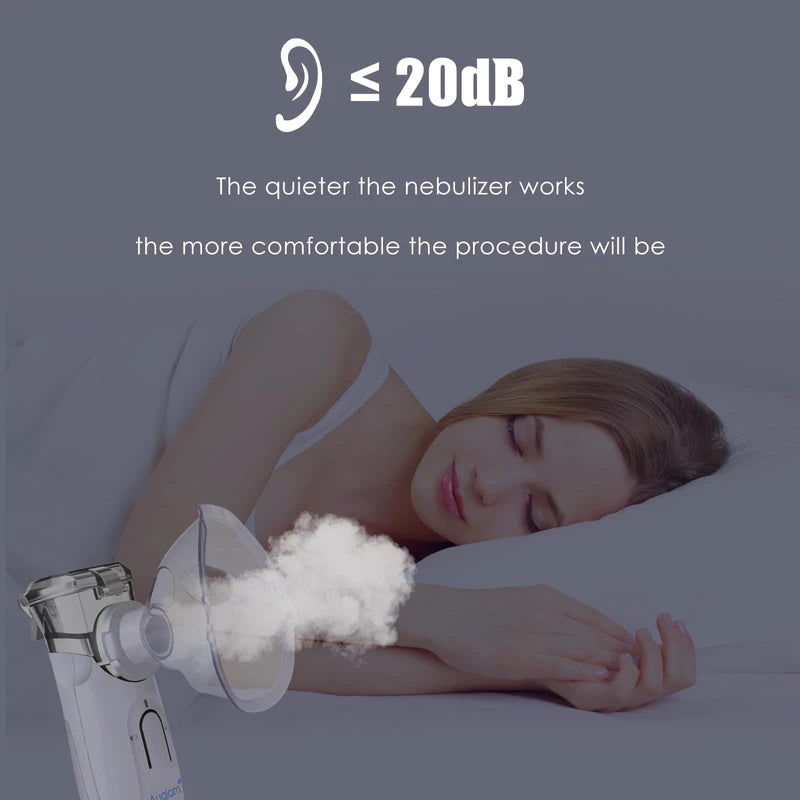 Nebulizer, Ultrasonic Portable Nebulizer, USB Rechargeable Portable Nebulizer with Mouthpiece, Nebulizer Machine for Adults & Kids with Auto Clean, Travel, Home, Daily use