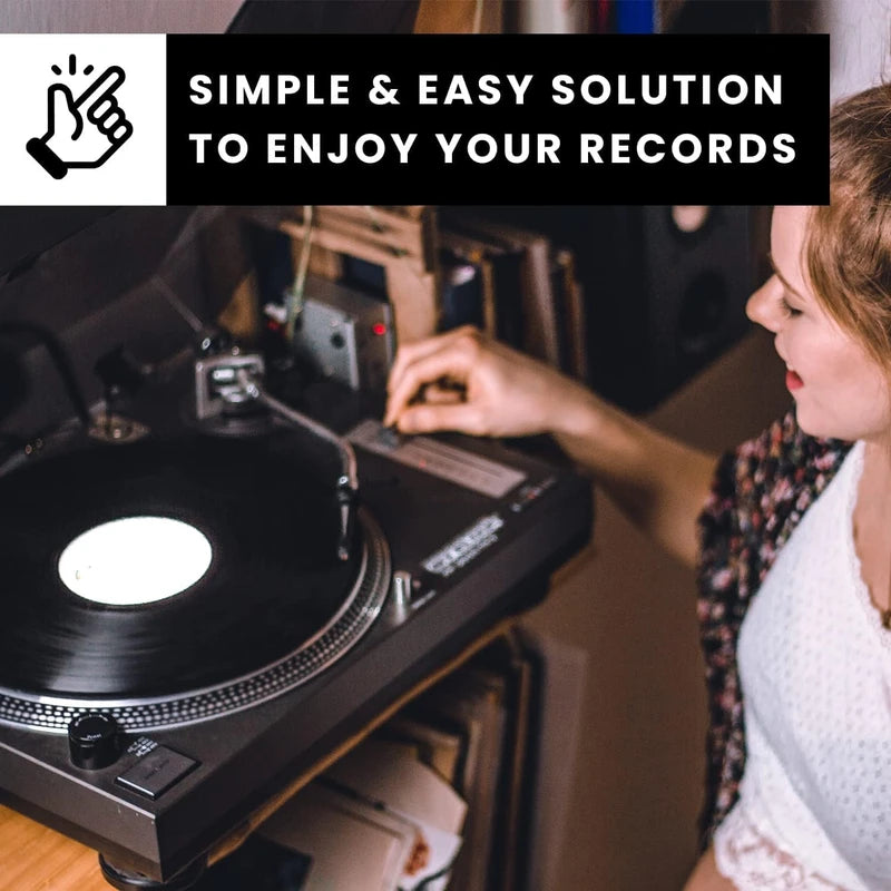 4in1 Vinyl Record Cleaner Kit, Vinyl Records Cleaning Kit for Records Albums, Includes 2in1 Velvet & Microfiber Brush, Cleaning Liquid, Duster & Turntable Stylus Brush